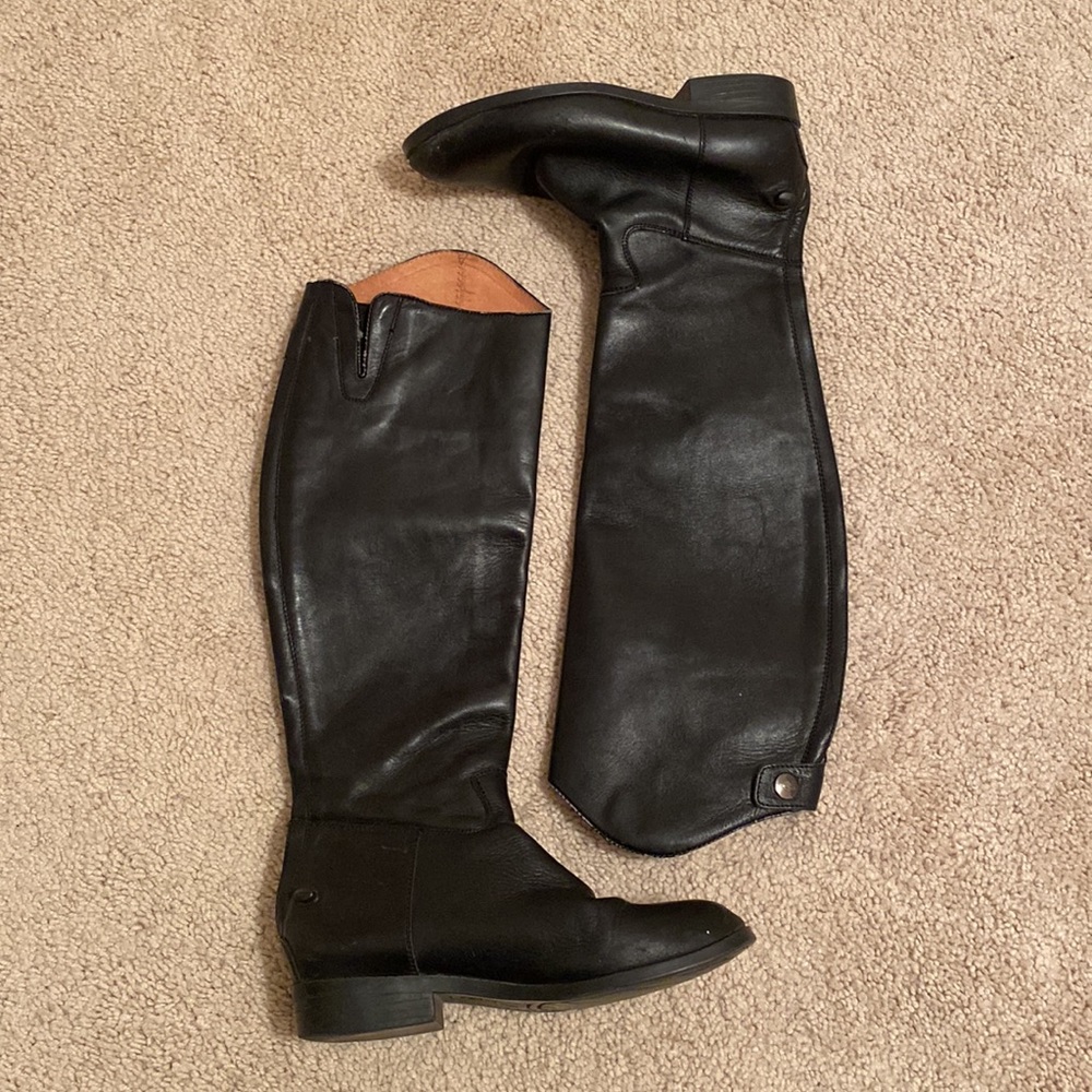 Dublin Black Tall Leather Riding Boots Size 8.5